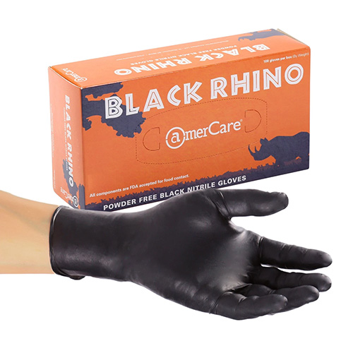 AmerCareRoyal® Black Rhino Nitrile Gloves