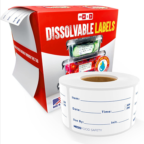 Mess Brands Generic Dissolvable Food Labels