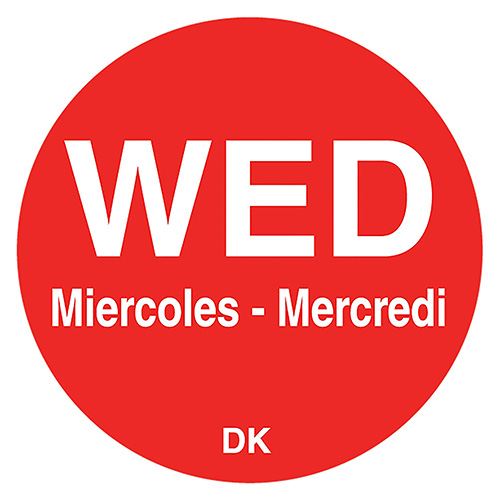 DayMark DuraMark™ Day Of The Week "Wednesday" Label