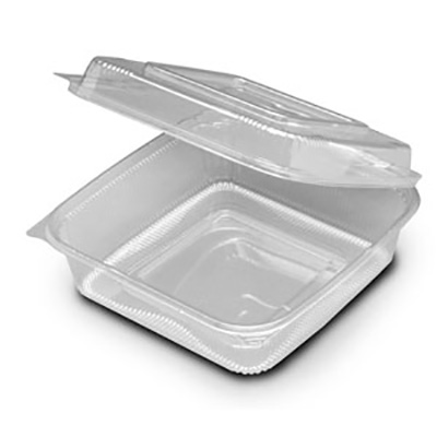 D&W Fine Pack SeeShell® Square Hinged Container