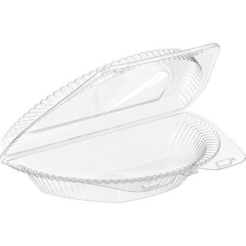 Inline Plastics Essentials SureLock Half Pie Clamshell Container