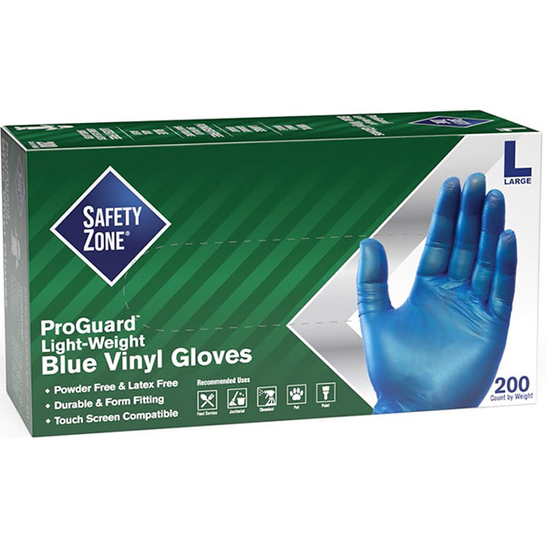 The Safety Zone Powder-Free Vinyl Gloves