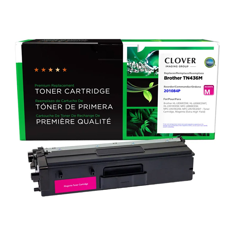 Clover Imaging TN436M Remanufactured Magenta Toner Cartridge