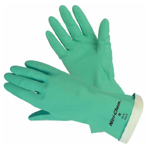 MCR Safety Nitri-Chem™ Unlined Latex Free Green Nitrile Gloves