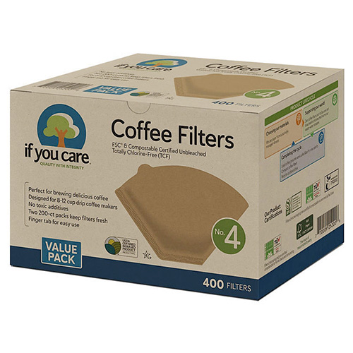 If You Care #4 Unbleached Coffee Filters