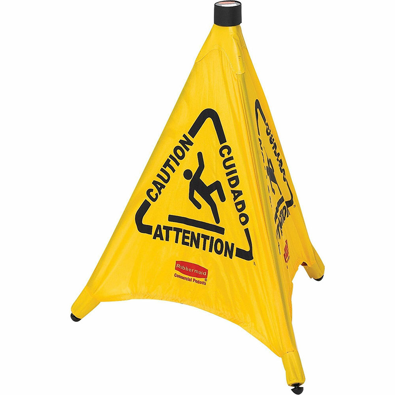 Rubbermaid® Commercial Multilingual Pop-Up Safety Cone