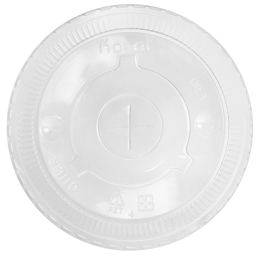 Lollicup Karat Straw Slot Flat Cup Lid