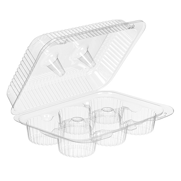 Inline Plastics Essentials SureLock Hinged Muffin Container