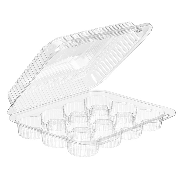 Inline Plastics Essentials SureLock Hinged Muffin Container
