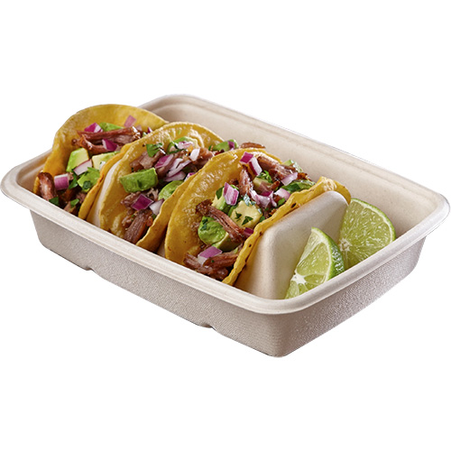 Sabert Pulp Plus™ All-in-One Taco Tray