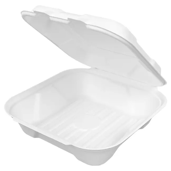 Genpak Harvest Fiber Square Hinged Food Container