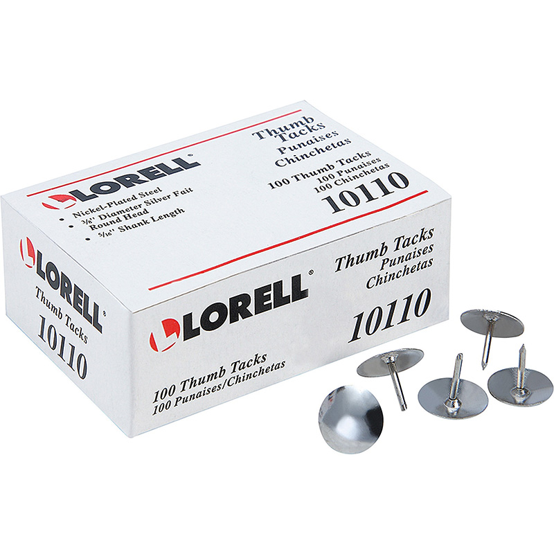 Lorell Long Thumb Tacks