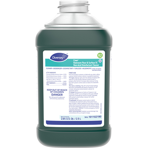 Diversey Crew Restroom Floor & Surface SC Non-Acid Disinfectant Cleaner 42