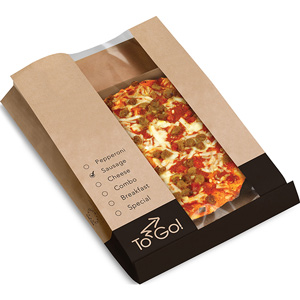 Bagcraft EcoCraft® Pizza Bag with Window and Tray