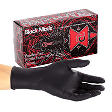 AmerCareRoyal® Black Widow PF Nitrile Exam Gloves