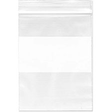 LK Packaging Clear Line Seal Top Bag with White Block