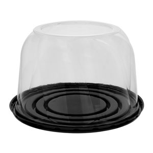 Pactiv Evergreen Swirl Cake Base and High Dome Lid Combo