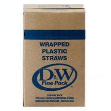 D&W Fine Pack Individually Wrapped Milk Straw