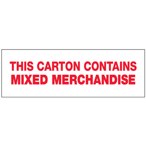 "Mixed Merchandise" Carton Sealing Tape