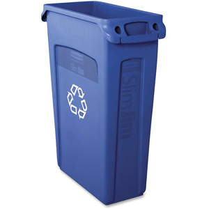 Rubbermaid® Commercial Slim Jim® Plastic Recycling Container with Venting Channels