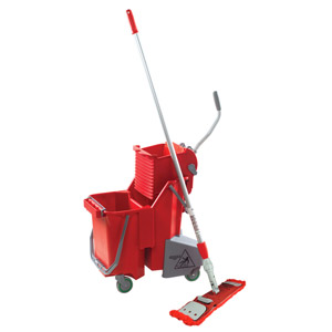 Unger® Side-Press Restroom Mop Bucket Floor Pack