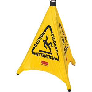 Rubbermaid® Commercial Multilingual Pop-Up Safety Cone