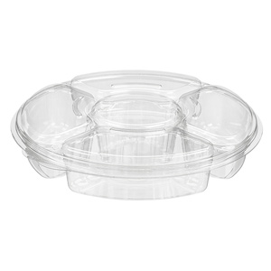 Inline Plastics Essentials Platter & Lid Combo