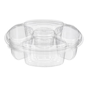 Inline Plastics Essentials Platter & Lid Combo