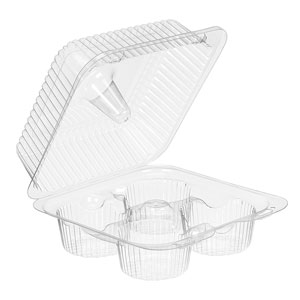 Inline Plastics Essentials SureLock Hinged Muffin Container