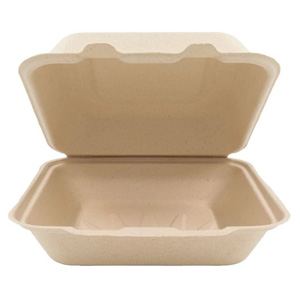 Compostable Hinged Food Container