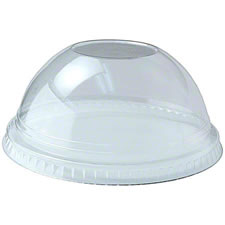 Fabri-Kal Kal-Clear Dome Cup Lid with No Hole