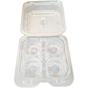 Hinged Cupcake Container wth Dome Lid