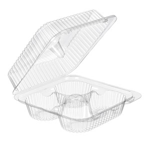 Inline Plastics Essentials SureLock Hinged Muffin Container