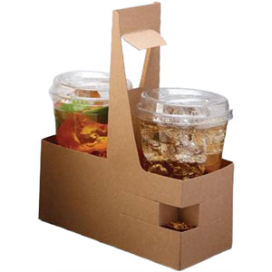 Sabert Two Cup Drink Carrier with Handle