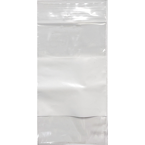 Low Density Zip Lock Poly Bag with White Block