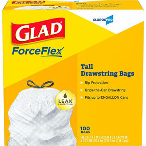 Glad ForceFlex Tall Drawstring Bags