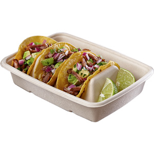 Sabert Pulp Plus™ All-in-One Taco Tray