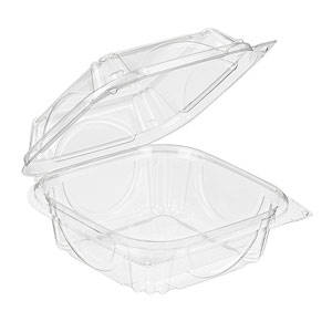 Inline Plastics Essentials VisiblyFresh® Square Hinged Clamshell Container