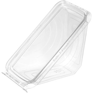 Inline Plastics Safe-T-Fresh Tamper Evident Clamshell Sandwich Wedge