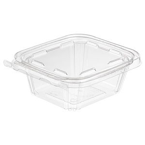 Inline Plastics Safe-T-Fresh Tamper Evident Clamshell Container with Flat Lid