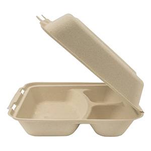 Compostable Hinged Food Container