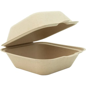 Compostable Hinged Food Container