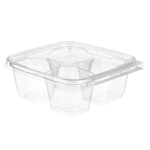 Inline Plastics Safe-T-Fresh Tamper Evident Clamshell Container with Flat Lid