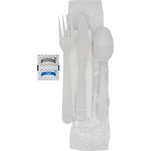 Victoria Bay Disposable Wrapped Heavyweight Cutlery Kit