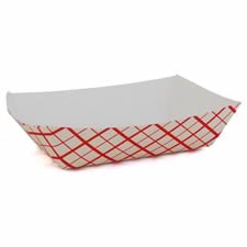 SCT® Southland Red Check Food Tray