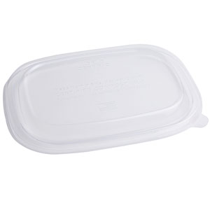 Dome Lid PLA for 32-48 oz Food Containers Clear Rectangle